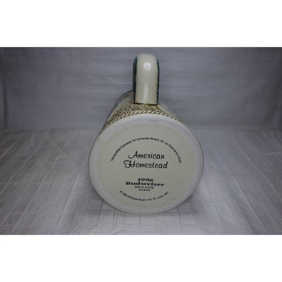 Budweiser 1996 Ceramic Collectible Holiday Stein "American Homestead" Clydesdale - Picture 10 of 11